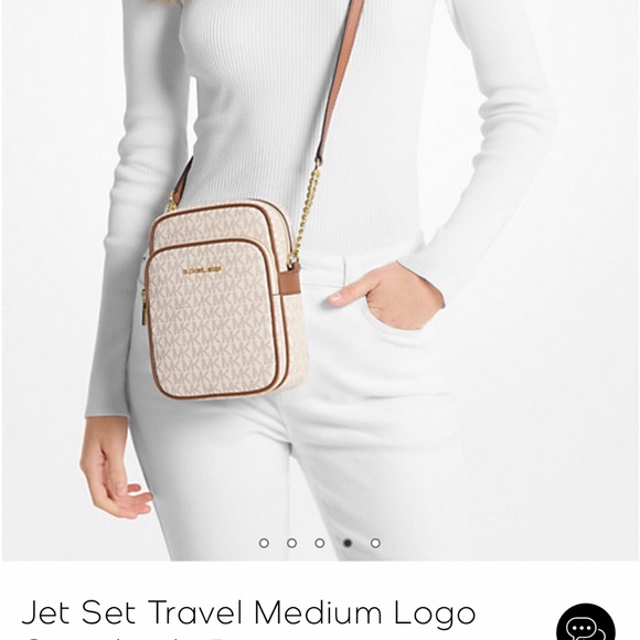 MK Jet Set Travel Medium Logo Chain Crossbody Bag NWOT - Picture 5 of 13